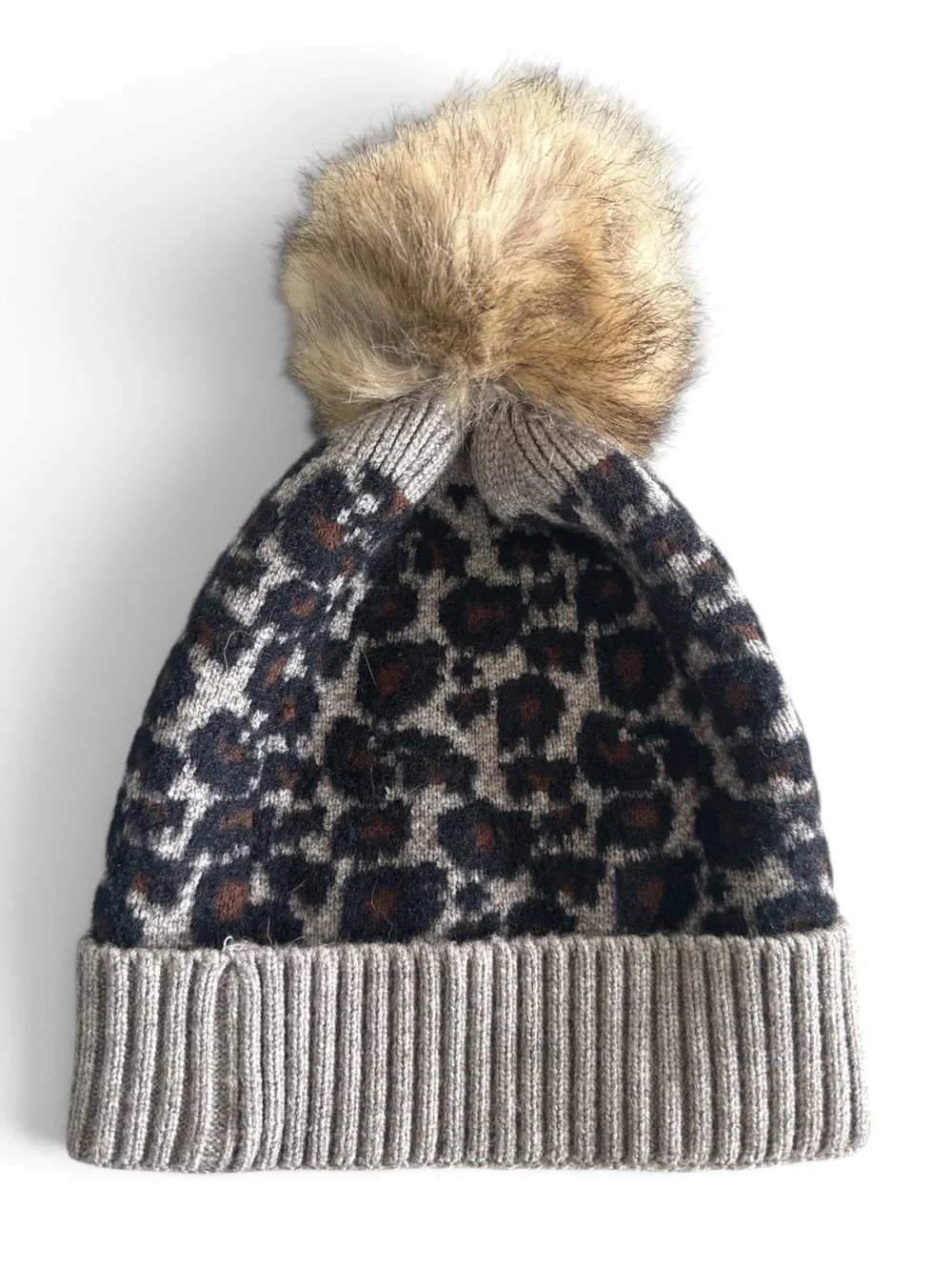C.C Kids Leopard Pom Beanie | Girls Beanie | Girls Winter Hat